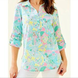 Lilly Pulitzer Pop Up In The Beginning Captiva Tunic NWT - XL